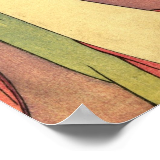 Schönheit mit Kamm Poster (Ecke)