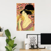 Schönheit mit Kamm Poster (Heimbüro)