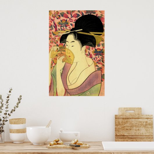 Schönheit mit Kamm Poster (Küche)