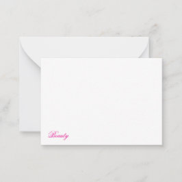 Schönheit Mitteilungskarte