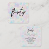 *~* SCHÖNHEIT Moderne farbenfrohe Pastell Rainbow Quadratische Visitenkarte (Vorne/Hinten)