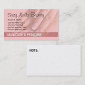 Schönheit nagelt Visitenkarten Visitenkarte (Vorne/Hinten)