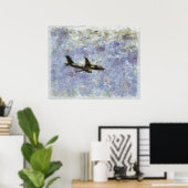 Schönheit Oben... Jet in den Himmel. Poster (Heimbüro)