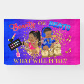 Schönheit oder Beats Blue Hot Pink Gold Gender Rev Banner (Horizontal)
