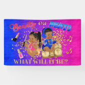 Schönheit oder Beats Blue Hot Pink Gold Gender Rev Banner (Horizontal)