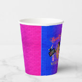 Schönheit oder Beats Blue Hot Pink Gold Gender Rev Pappbecher (Rechts)