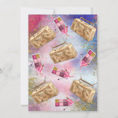 Schönheit oder Beats Einladung! Geschlechtsankündi Einladung (Rückseite)