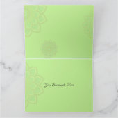 SCHÖNHEIT OSTINDISCHE FRAU MANDALA FARBFARBIG GREE KARTE (Innenseite)