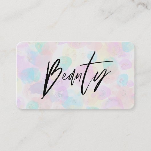 *~* SCHÖNHEIT Pastell Abstrakt Soft Rainbow Modern Visitenkarte (Vorderseite)