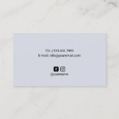 Schönheit peitscht Maskenbildner-hellblaues Visitenkarte (Rückseite)