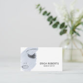 Schönheit peitscht Maskenbildner-hellblaues Visitenkarte (Stehend Vorderseite)