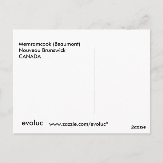 Schönheit Postkarte (Rückseite)