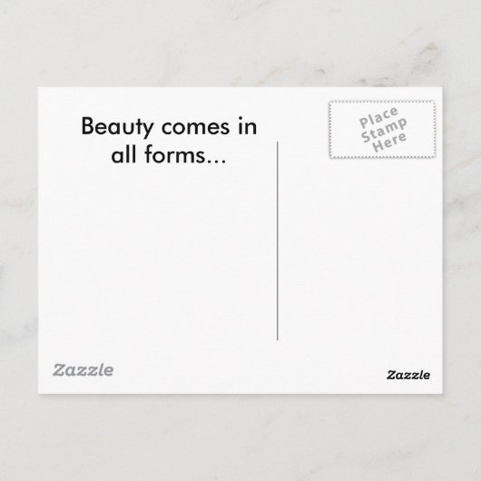 Schönheit Postkarte (Rückseite)