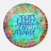 Schönheit rund um die Flora Inspirivity Magnet (Vorne)