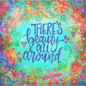 Schönheit rund um Hübsche Inspirivity Floral Trend Aufkleber (Vorderseite)