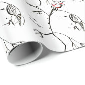 Schönheit u. Tier-Rose Geschenkpapier (Rolleneckpunkt)