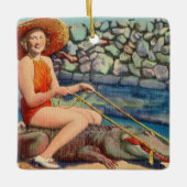 Schönheit und Alligatorenbestie Keramikornament (Vorderseite)