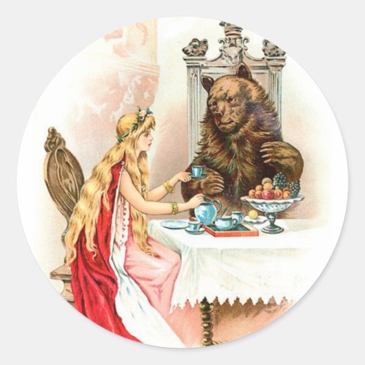 Schönheit und Besticker Runder Aufkleber (Vorderseite)
