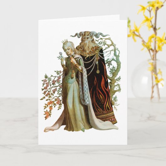 Schönheit und Bestie-Grußkarte Karte (Gelbe Blume)