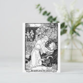 Schönheit und Biest Postkarte (Stehend Vorderseite)