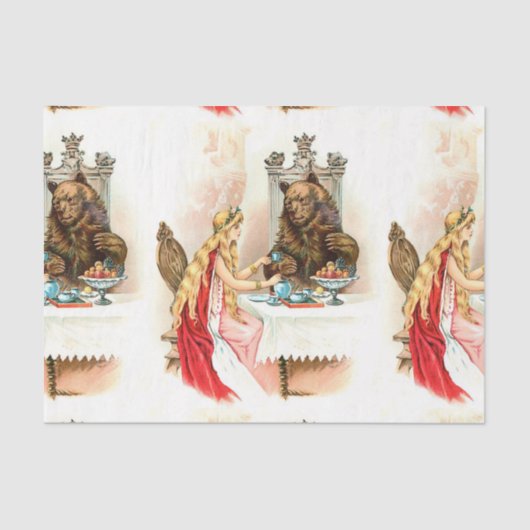 Schönheit und Biest Seidenpapier (Vorderseite)