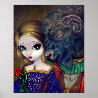 Schönheit und das Bastgotische Märchen Kunst, Dich Poster