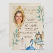 Schönheit und das bezaubernde Party der Märchen Einladung (Vorne/Hinten)