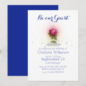 Schönheit und das Biest mit magischer Rote Rose Einladung (Vorne/Hinten)