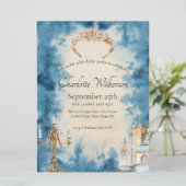 Schönheit und das Biest Romantische Märchen Einladung (Stehend Vorderseite)