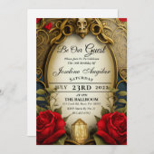 Schönheit und das Biest Süß 16 Einladungen (Vorne/Hinten)