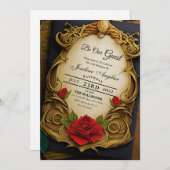 Schönheit und das Biest Süß 16 Einladungen (Vorne/Hinten)