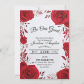 Schönheit und das Biest Sweet 16 Rose Einladungen (Vorderseite)