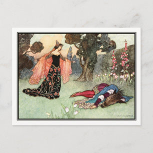 Schönheit und das Biest von Warwick Goble Postkarte