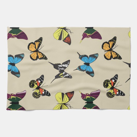Schönheit und das Schmetterlingsküche Handtuch (Horizontal)