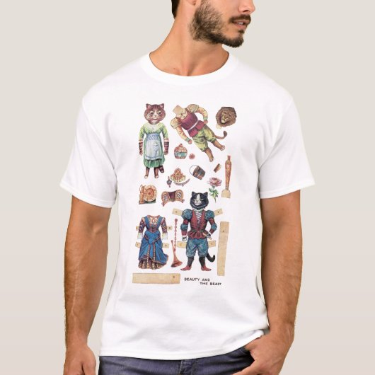 Schönheit und das Tier, Louis Wain T-Shirt (Vorderseite)
