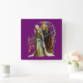 Schönheit und das Tier Quadratische Wanduhr (Zuhause)