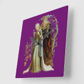 Schönheit und das Tier Quadratische Wanduhr (Winkel)