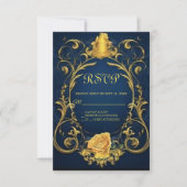 Schönheit und die Beast Sweet 16 RSVP-Karte RSVP Karte (Vorderseite)