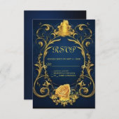 Schönheit und die Beast Sweet 16 RSVP-Karte RSVP Karte (Vorne/Hinten)