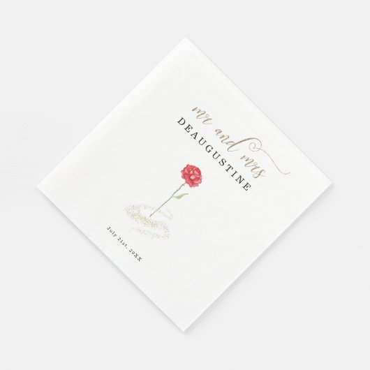 Schönheit und die Bestie Wedding Serviette (Ecke)