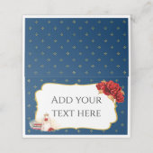 Schönheit und die Inspiriert Hochzeit Platzkarte (Außenseite Aufgefaltet)