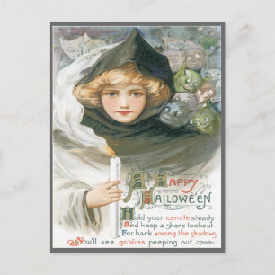 Schönheit Und Die Kobolde Vintage-Postkarte Postkarte