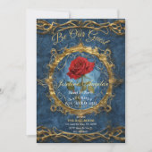 Schönheit und die Rose der Bestie Gewürzsüßes Foto Einladung (Vorderseite)