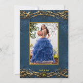 Schönheit und die Rose der Bestie Gewürzsüßes Foto Einladung (Rückseite)