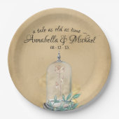 Schönheit und die Rose der Bestie Märchenvoll Pappteller (Vorderseite)