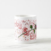 Schönheit und Gehirn Kaffeetasse (Mittel)