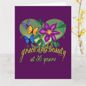 Schönheit und Grace 50. Geburtstag Karte (Gelbe Blume)