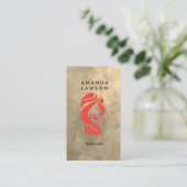 Schönheit und Haare-Logo Visitenkarte (Stehend Vorderseite)