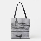 Schönheit und Kraft Graustufen Tasche (Rückseite)