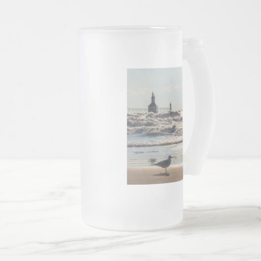 Schönheit und Kraft Mattglas Bierglas (VorderseiteRechts)